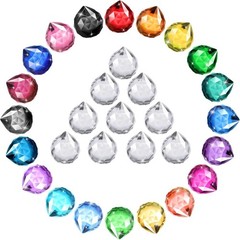 30 Pack Crystal Ball 20 mm Prism Suncatcher Sun Catchers Hanging Crystals Pri…