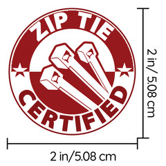 Zip Tie Certified Sticker Vinyl Decal Funny Mechanic Hard Hat Toolbox Car Bumper