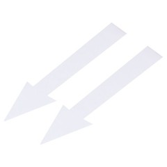10 Pack 8″x2″ Directional Arrow Sticker Self Adhesive Decal Sign White