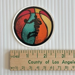 Basketball Sticker Round Circle 2.5in