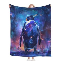Throw Blanket Gifts for Girls Boys Women Men Kids Adults Soft 40″x50″ Penguin