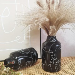 Ceramic Vase Irregular face Design Decorative Flower Vase for Home Decor Living