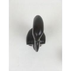 Vintage Hand Carved Wood Heron Egret Water Bird Dark Wood Smooth Finish