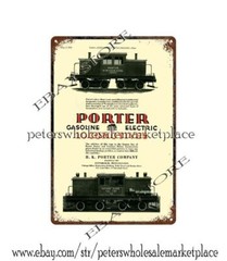 shop wall art 1929 Porter Locomotives Northern Illinois Coal Corp metal tin sign