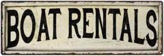 BOAT RENTALS Farmhouse Style Wood Look Sign Gift Metal Decor 106180028099