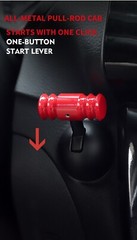 𝙊𝙧𝙞𝙜𝙞𝙣𝙖𝙡 Push Start Button Cover, Metal Car Joystick Push to Start Dec