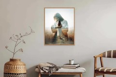 Love of Christ, Christian Art, Jesus Hugging Woman, Jesus Prints, LDS Art