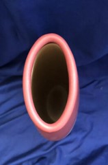 Two Tone Burgundy Beige Ceramic Vase Home Decor Perfect For Narrow Spaces