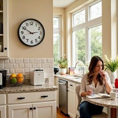 Large Analog Atomic Clock Self Setting Battery Powered Indoor Outdoor Easy Read