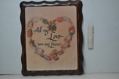 Wood wall Plaque «All My Love»