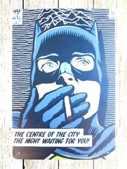 wall decoration Batmen Centre of city Night Waiting for you tin sign