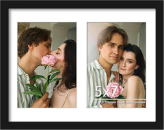 8.5X11 Double 5X7 Picture Frame Double Picture Frame Displays Two 5X7 Inch Photo
