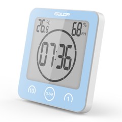 Baldr Waterproof LCD Shower Wall Clock Bathroom Kitchen Countdown Timer Alarm