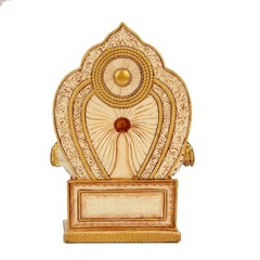 Marble Dust Sitting Kuber Idol Figurine Statue God of Money Wealth