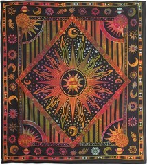 Mystic Celestial Tapestry 84×90 Indian Boho Design