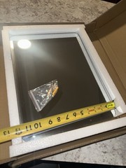 Frameless Rectangular Wall Mirror, Vertical, 17 x 12 in, Frameless