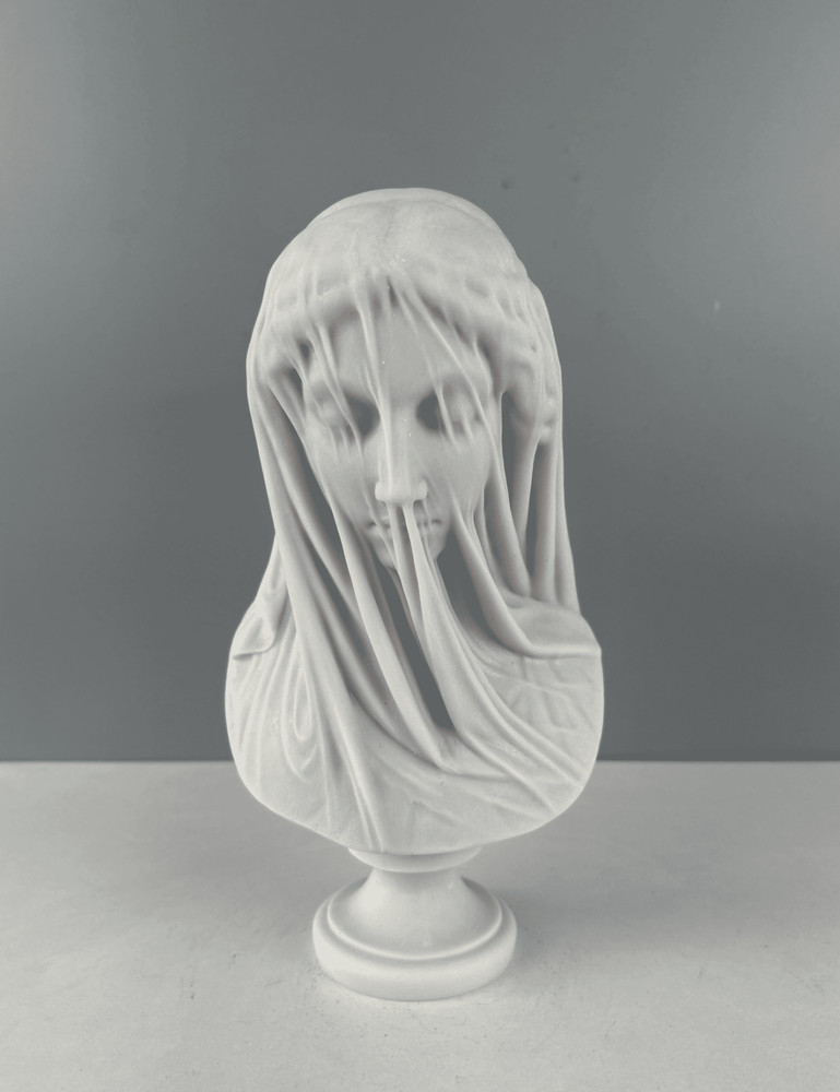 Veiled Lady Bust Statue, 25 cm/9.8 in, Virgin Mary Bust Sculpture, Statue Decor