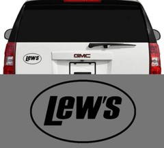 Lew’s Fishing Reels & Rods Outdoor Sports Vinyl Decal Sticker Black