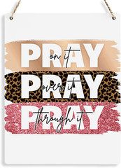 Inspirational Decor Pray on It Bible Verse Wall Art Christian Gifts for Women Sc