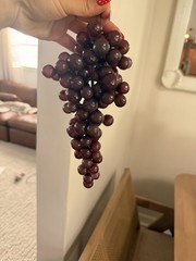 High Bunch Lifelike Artificial Grape Plastic Fake Fruit Food For Home Decoration