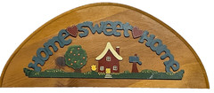 VTG 90s Home Sweet Home Wooden Wall Sign Rustic Country Cottage Farmhouse Decor