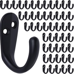 50PCS Coat Hooks Wall Mounted Single Prong Robe Hook for Hanging Towel Hooks