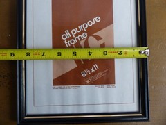 New Vtg INTERCRAFT Frame Black Metal 8.5×11 photo/document mat 7×9 photo 8×10