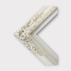 16 x 24 In stock-Traditional compo XL ornate corners wood frame, Ivory ,vintage