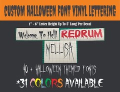 Custom Text Vinyl Lettering Halloween Style Fonts Transfer Sticker Vinyl Decals