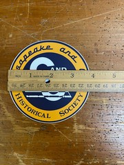 Decal, Chesapeake & Ohio Historical Society C&O Sticker 4″x4″ Round Logo NEW
