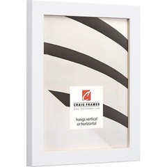 Craig Frames Essentials, 1 Inch Wide Modern Satin White Picture Frame