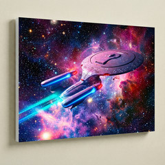 Enterprise D Canvas Print 16×12 – UV Printed Wall Fan Art Decor