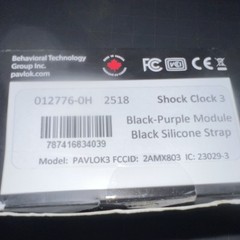 Pavlok Shock Clock 3 Black Purple Silicone Strap Alarm Signal for Adults