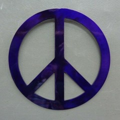Peace Sign Symbol Plasma Cut Metal Wall Art 8″ Dia Different Colors Available