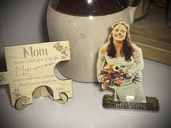 Personalized Arcylic Statuette. Laser Cut Acrylic Photo With Base