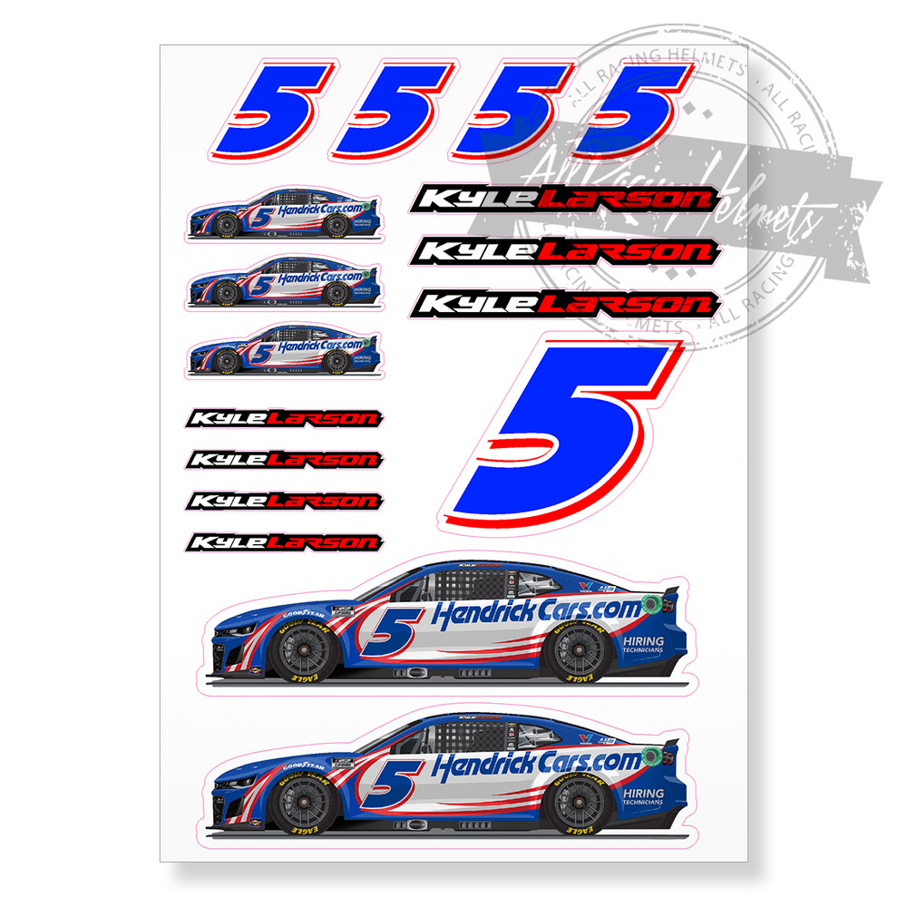 Kyle Larson #5 Chevrolet Nascar A4 Printed Vinyl Decal Sticker High Quality Kit