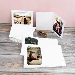 50 Pack 4×6 5×7 White Photo Folders Cardboard Picture Frame Event Cards Wedding