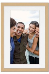 11×22 Frame Natural With White Picture Mat For 11×22 Photo – Natural 13×24 Frame