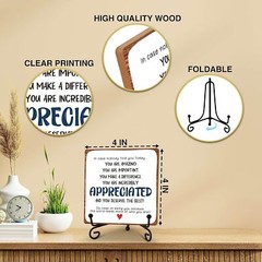Inspirational Gifts for Women Men, Desk Decor Friend Coworker White