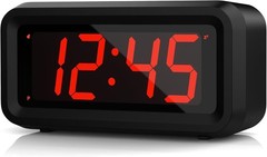 Battery Operated LED Clock – Multi-Display, Adjustable Brightness, Sleek Design