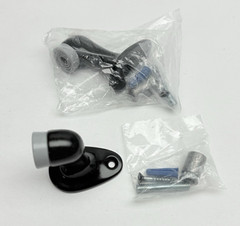 Lot Of 2, Floor Mounted Door Bumper Kit, Black