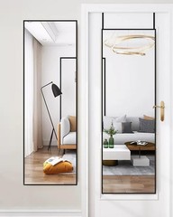 48″x 14″ Door Mirror, Full Length Mirror Wall Mounted, Over The Door, Full Body