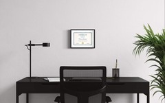 8.5×11 Black Picture Frame with 5×8 Black Mat Opening for 5.5×8.5 Image, 0.75 In