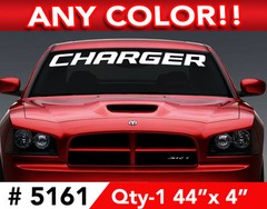 CHARGER WINDSHIELD DECAL STICKER 44″w x 4″h ANY 1 COLOR