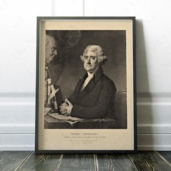 Thomas Jefferson Portrait 1825 USA America Wall Art Poster Print