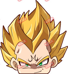 Vegeta DBZ Dragon Anime Peekers Car Sticker Decal Truck Window Vinyl