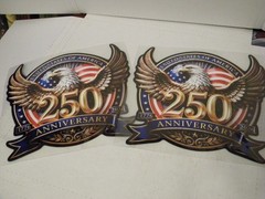 2pcs 250th Anniversary USA Car Decal Sticker, USA Patriotic 4th of 250th Usa 8″