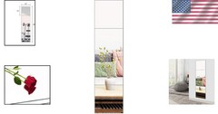 Versatile 2″x2″ Frameless Glass Mirror Tiles – 4pcs for Home & Gym Decor