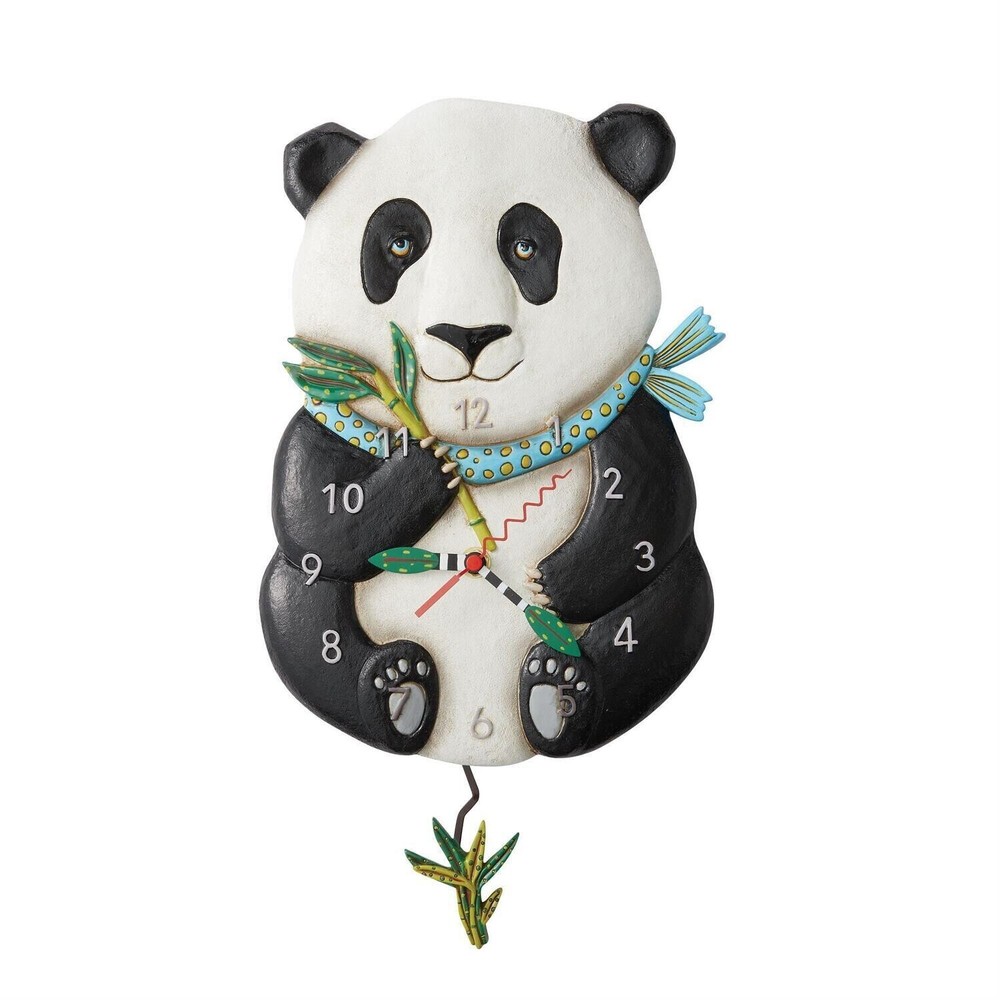 Snuggles The Panda Wall Clock By: Allen Designs *SHIPS WITHIN 14 DAYS*