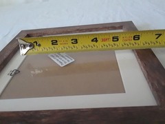 Walnut Colored Wood Frame Tabletop Under Plex Glass – New 8 x 8 in NEW